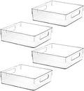 Clear Plastic Pantry Storage Bins, Kitchen Organizer