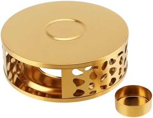 2 PCS Metal Teapot Warmer Base, Stainless Steel Teapot Warmer with