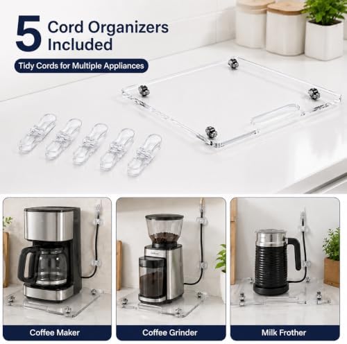 13 x 14 Acrylic Appliance Slider Tray for Coffee Maker