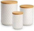 MALACASA LYDIA Ceramic Canisters Set with Airtight Lids, 80/40/20 oz