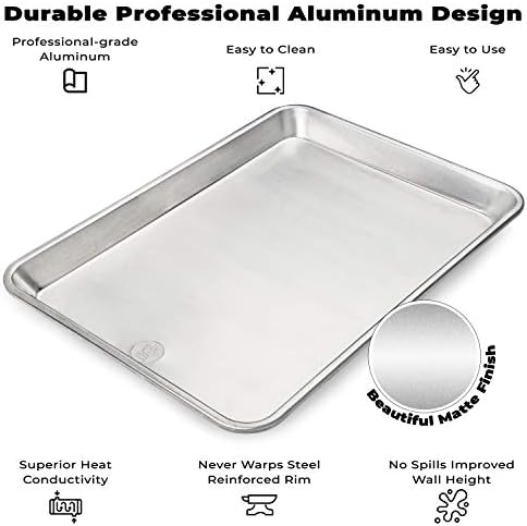 Ultra Cuisine Quarter Sheet Pan with Wire Rack Set & Stainless Steel