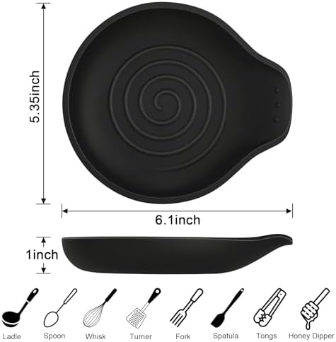 VanlonPro Silicone Spoon Rest for Stove Top - BPA-Free, Heat-Resistant
