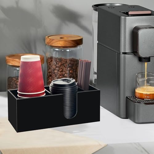 Coffee Cup Holder for Countertop, Acrylic Coffee Station Organizer