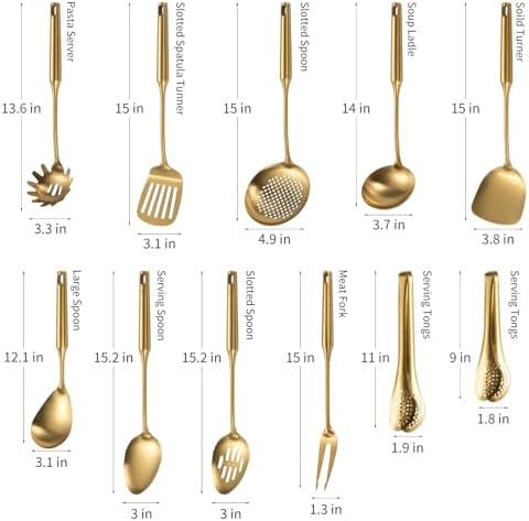 304 Stainlss Steel Kitchen Utensils Set, 11 Pcs