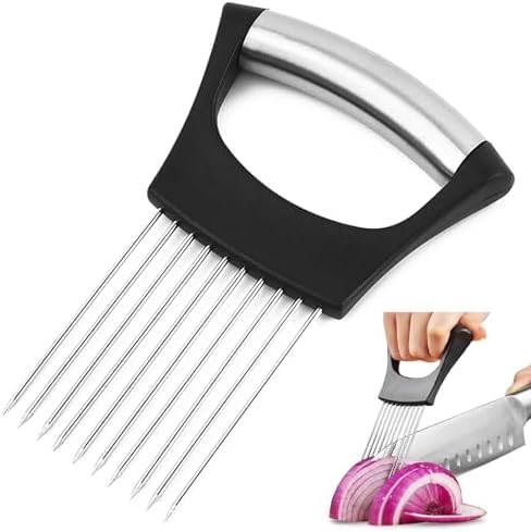 Onion Holder for Slicing - Stainless Steel Onion Slicer & Vegetable