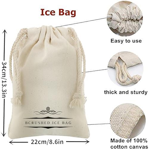 Lewis Bag and Ice Mallet - Wood Hammer and Lewis Bag for Crushed Ice