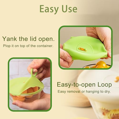 Silicone Stretch Lids for Food Storage, 6 Pcs