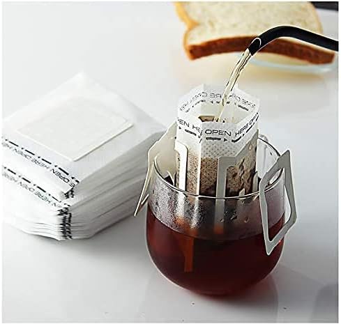 50Pcs Portable Coffee Filter Paper Bag Hanging Ear Drip Coffee Bag