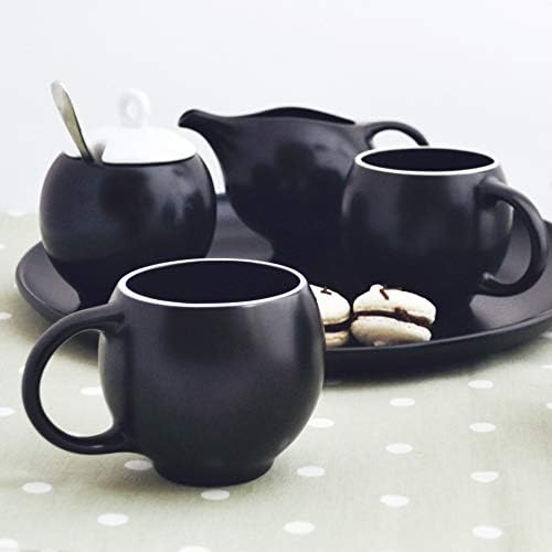EVA 2-Piece Ceramic Creamer and Sugar Bowl w/Lid | Coffee Tea Serving