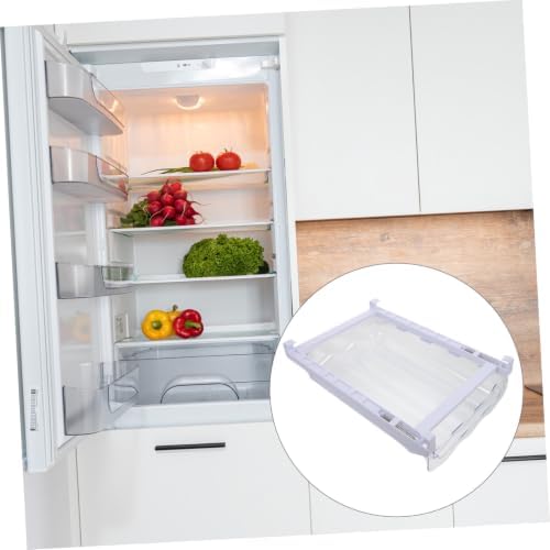 Egg Holder Drawer Dispenser for Refrigerator Cabinet White Plastic