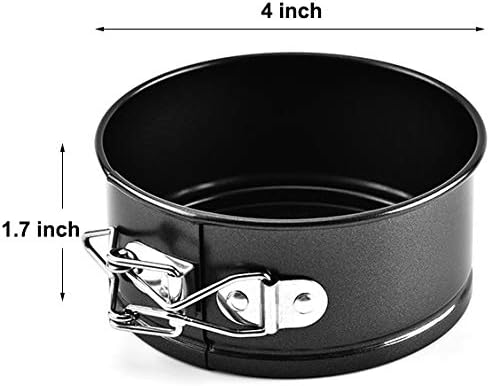 Tellshun 5 Pack Springform Pan 4 Inch Mini Baking Mold 9 Inch Round