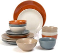 Sango Siterra Painter's Palette 16-Piece Stoneware Dinnerware Set