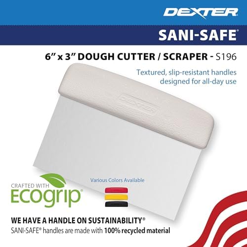 Dexter Russell S196Y Sani-Safe 17303Y Dough Cutter/Scraper, 6" x 3"