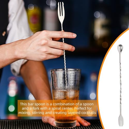 Stainless Steel Muddler for Cocktails,Mixing Spoon and Measuring