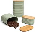 Mixpresso 3 Pcs Green Canisters Sets for the Kitchen, Coffee