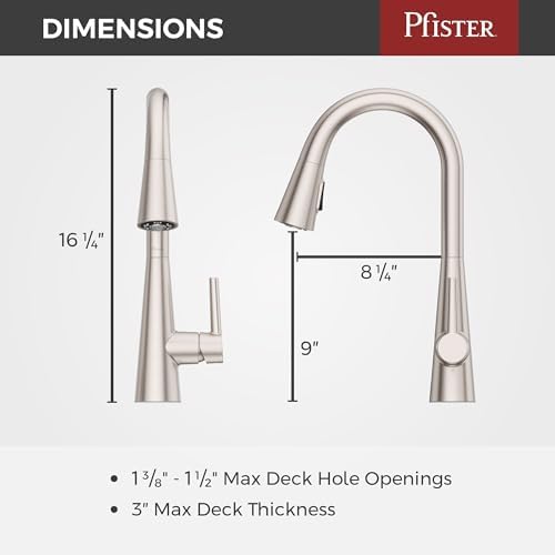 Pfister F-529-7BARGS Pull-Down Kitchen Faucet, Stainless Steel