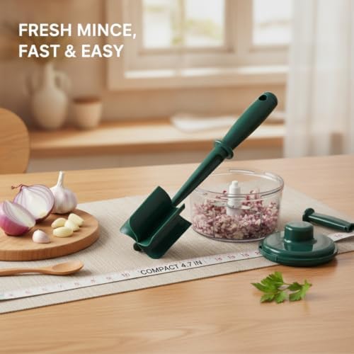 Effortless Veggie Prep: Manual Pull-String Food Chopper for Onions &