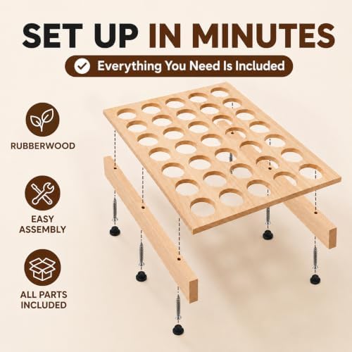 Wood K Cup Drawer Organizer, Coffee Pod Holder, 35 Pods