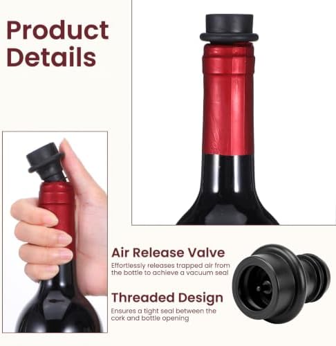 48 Pack Wine Stoppers Vacuum, Food Grade Silicone Wine Saver