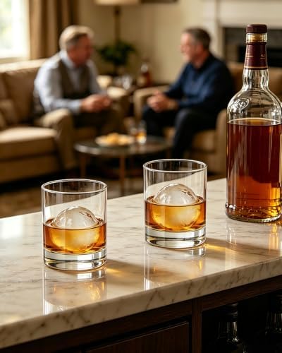 LUXU Whiskey Glasses,11 OZ Short Glass Tumbler,Lowball Glasses Set of
