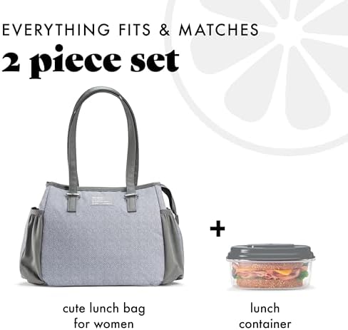 Fit & Fresh Copley Insulated Lunch Bag for Women w/Containers