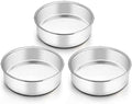 TeamFar 6 Inch Cake Pan, Stainless Steel Round Smash Cake Pan Baking