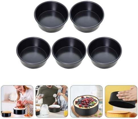 Alipis 5pcs Cake Pan Baking Set, Aluminum Alloy Nonstick Chiffon Mold