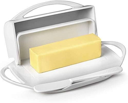 Butterie Flip Top Butter Dish, White