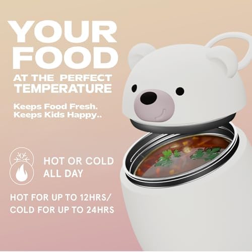 Bestie Foodie Insulated Food Jar, Cute Character, Leak Proof, BPA Free