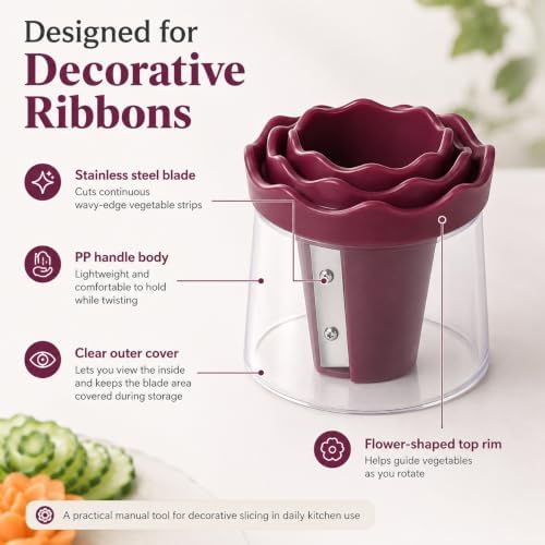 2-Piece Manual Vegetable Spiralizer and Curler
