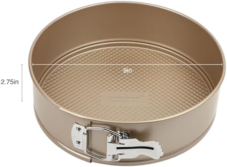 David Burke 9" Springform Pan – Carbon Steel Cheesecake Mold with
