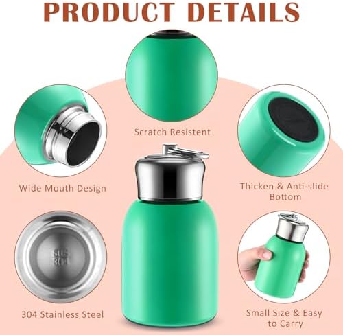 Mifoci 4pcs 10oz Mini Insulated Water Bottle, Small Stainless Steel