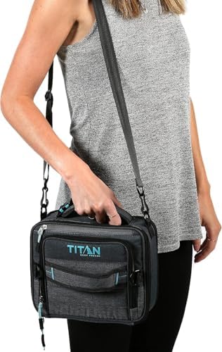 Titan by Artic Zone Deep Freeze Lunch Bag, Grey/Blue