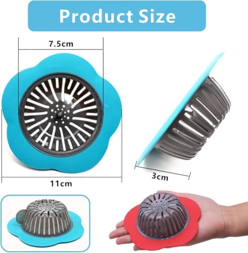 Plastic Sink Strainer, 4 Pack Flexible Kitchen Sink