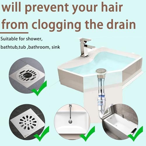 6 Pack Show Drain Hair Catcher Kitchen Sink Drain Strainer Bathtub