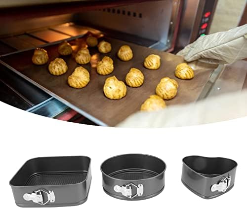 Cake Pan Set of 3, Round Triangle Square Springform Pan Sets