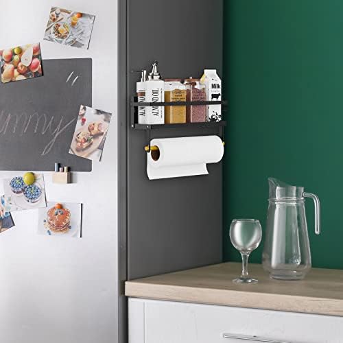 Foldable Magnetic Spice Rack with Paper Towel Holder