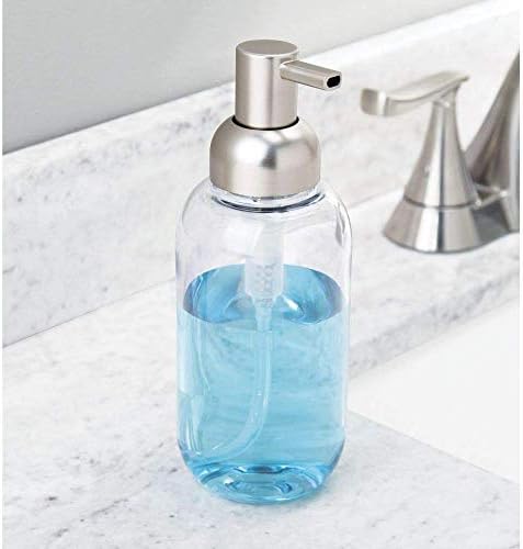 mDesign Plastic Refillable Liquid Soap Dispenser, 2 Pack