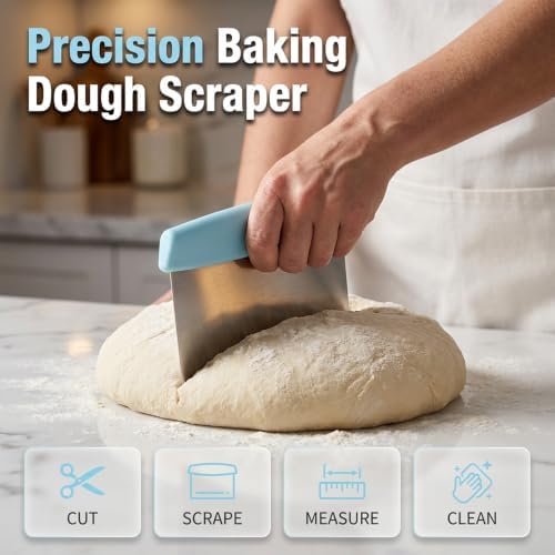Multi-Purpose Bench Scraper – Dough Cutter & Chopper with Measurement