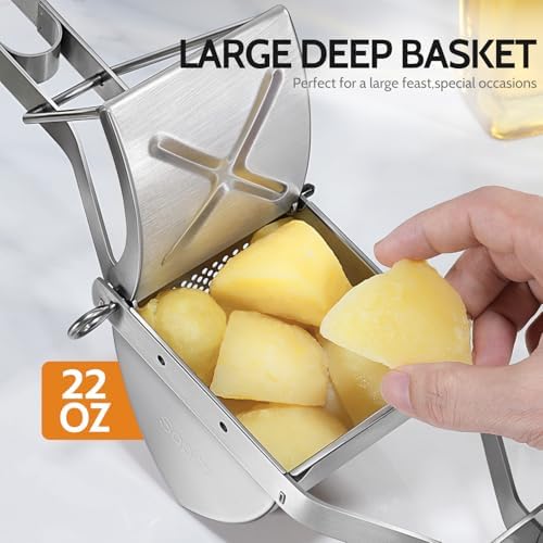 Sopito 22 oz Stainless Steel Potato Ricer, Heavy Duty Large Potato