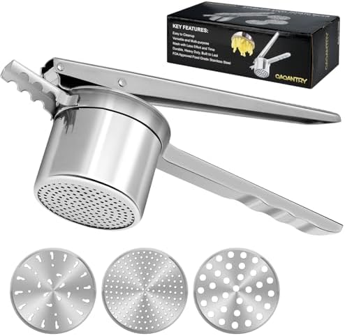 Potato Ricer 15oz, Heavy Duty Stainless Steel Potato Masher and Ricer