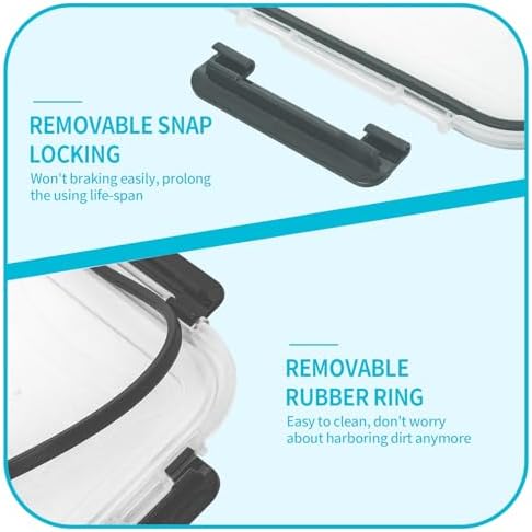 Skroam 10 Pack Glass Meal Prep Containers, 22 OZ