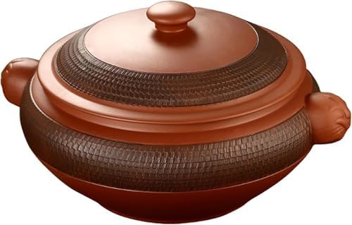 Traditional Yunnan Clay Casserole Steam Pot with Lid, 2700ML