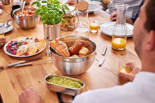 Rosle 15700 Stainless Steel 3 Piece Set for Mixing Prep Serving Bowls