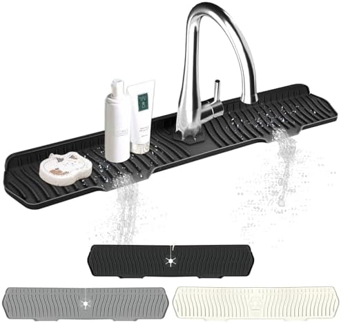 Kitchen Sink Splash Guard Gen2-30" x 6'' Silicone Sink Mat Splash