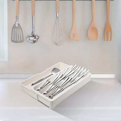 Kitchen Drawer Organizer Tray,Expandable Cutlery Silverware Organizer