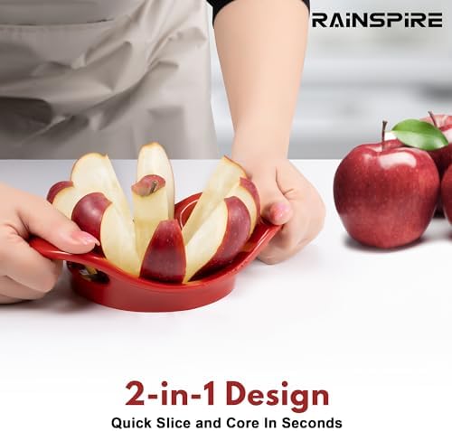 4.2" Upgrade Apple Slicer and Corer Ultra Sharp Blade Apple Cutter Red