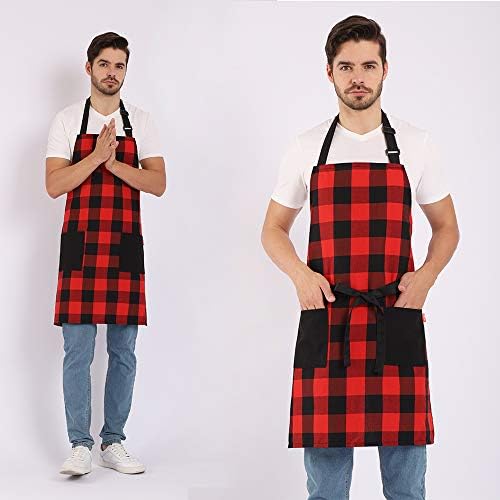 Cooking Aprons for Women Men - Cute Chef Kitchen Baking BBQ Apron
