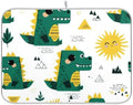 OTVEE Cute Dinosaur Pattern Dish Drying Mat for Kitchen Counter