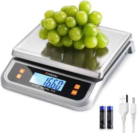 Atogou 88lb Food Scale, Commercial Kitchen Scale Plug-in Usable